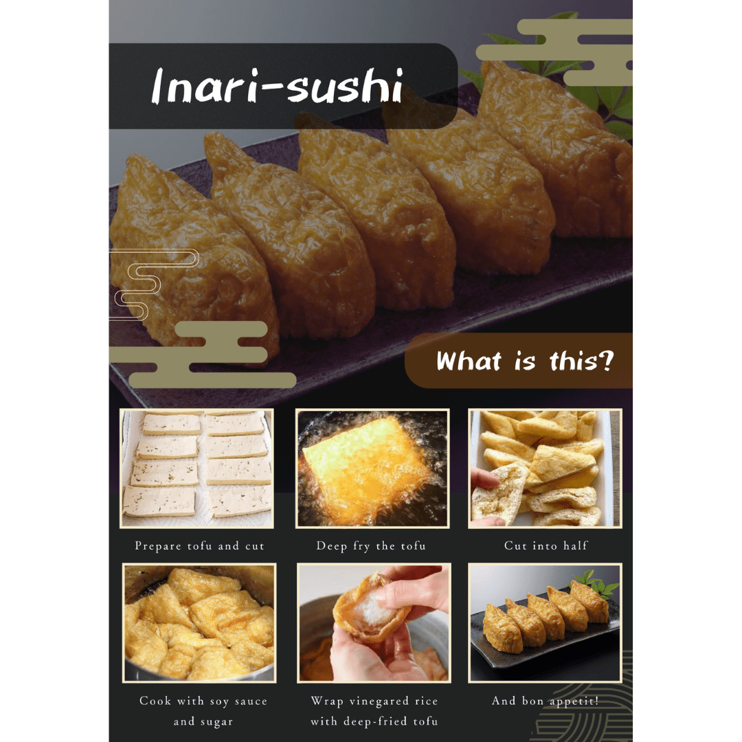 Hatsushimo Premium Inari Sushi Black Sesame 2P - TFD (Tokyo Fresh Direct)