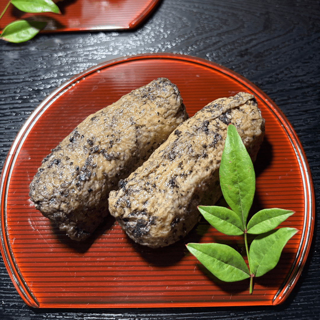 Hatsushimo Premium Inari Sushi Black Sesame 2P - TFD (Tokyo Fresh Direct)