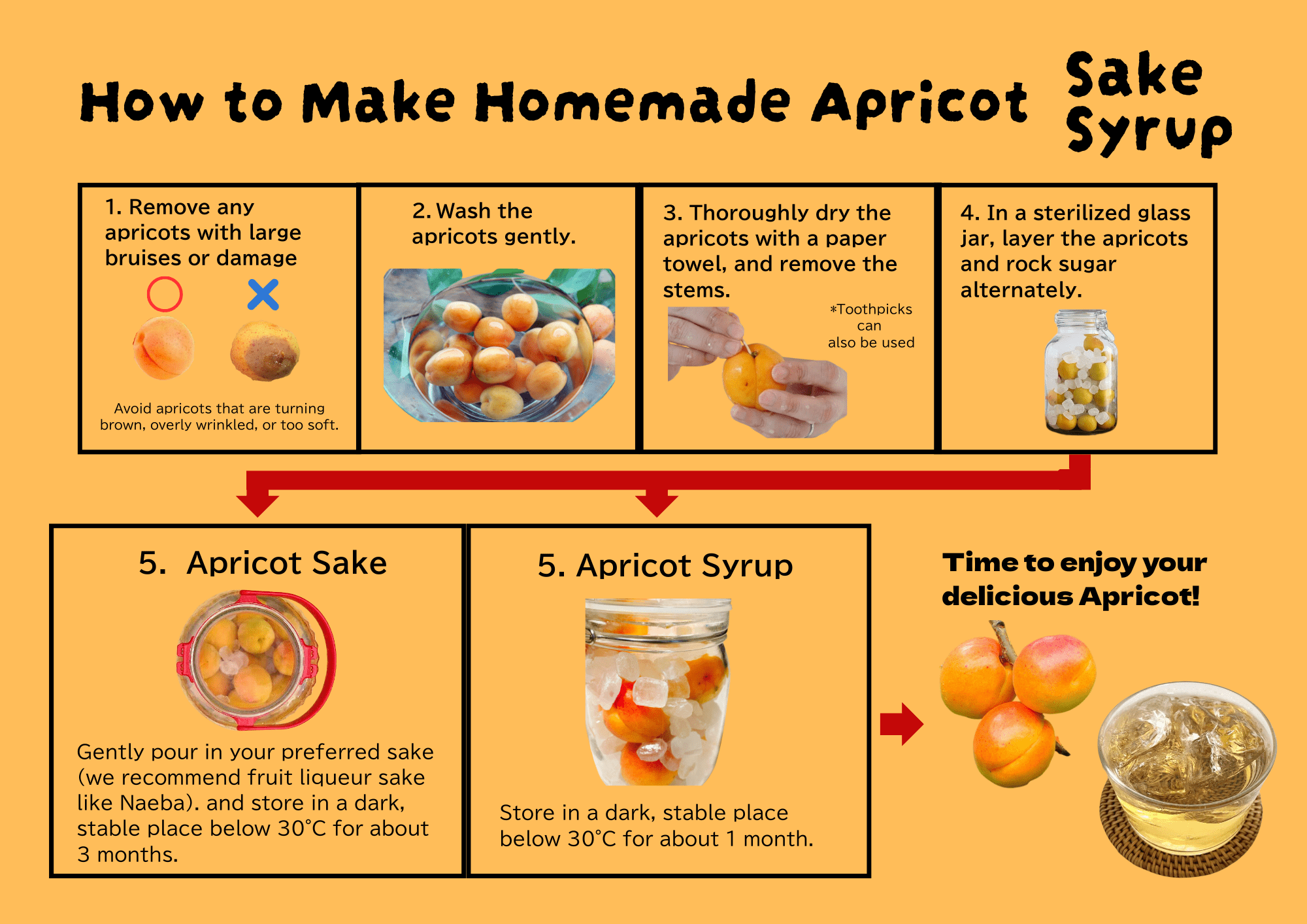 Homemade Apricot Syrup, Sake 杏露酒 (Shinruchu) Set Craft Your Own Liqueur | Delivery: 27th~28th June - Tokyo Fresh Direct