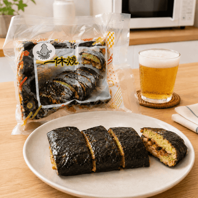 Ikkyu-Yaki Nori-Wrapped Okonomiyaki Squid