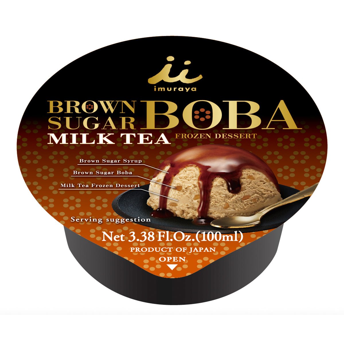 IMURAYA Brown Sugar Bubble Milk Tea Ice Cream - Tokyo Fresh Direct