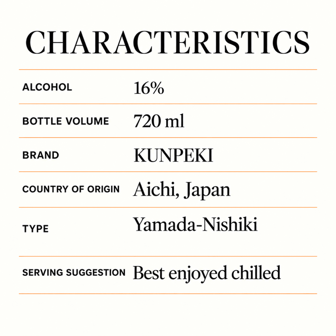 JFC KUNPEKI Masterwork of Devotion Supreme Junmai Daiginjo 720ml ABV.16% - TFD (Tokyo Fresh Direct)
