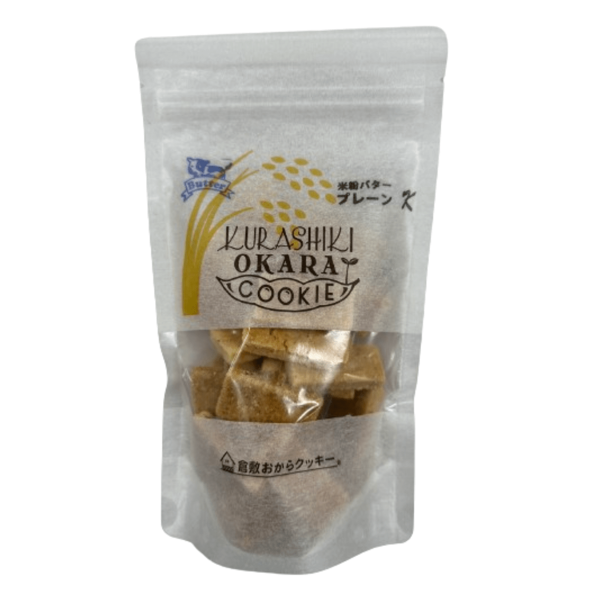 Kurashiki Okara Cookies Butter Plain with Rice Flour MOTOYA - Tokyo Fresh Direct