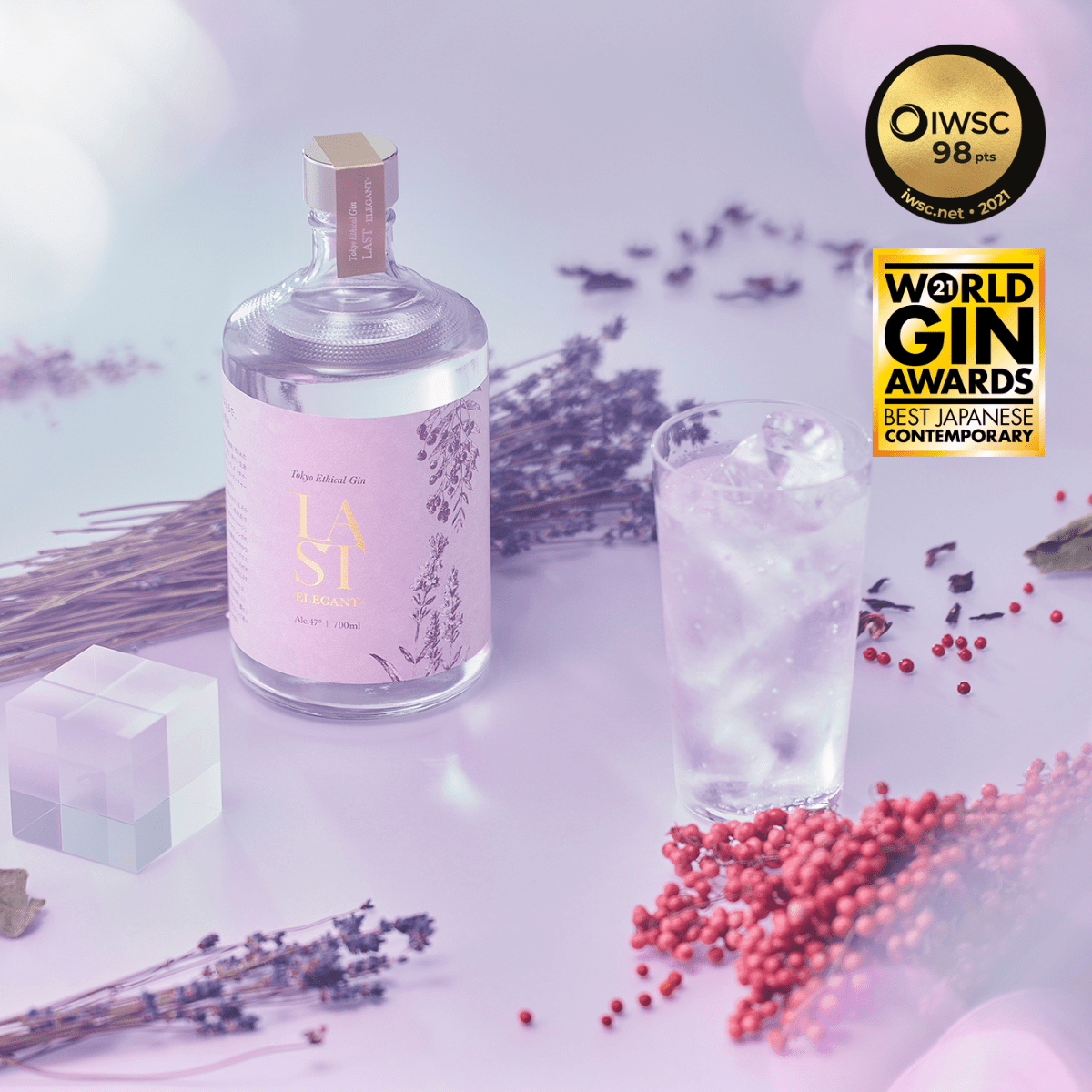 LAST ELEGANT Gin 700ml Alc.47% ETHICAL SPIRITS - Tokyo Fresh Direct