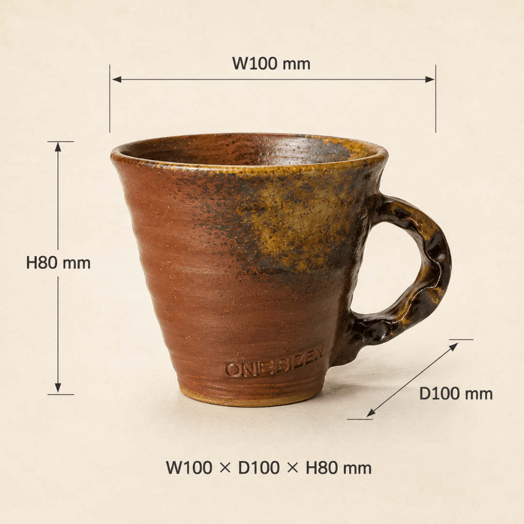 [Made to Order] ATOBUGAMA ONIBIZEN Handcrafted Bizen Ware Coffee Cup - TFD (Tokyo Fresh Direct)