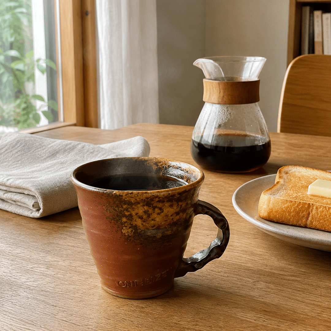 [Made to Order] ATOBUGAMA ONIBIZEN Handcrafted Bizen Ware Coffee Cup - TFD (Tokyo Fresh Direct)