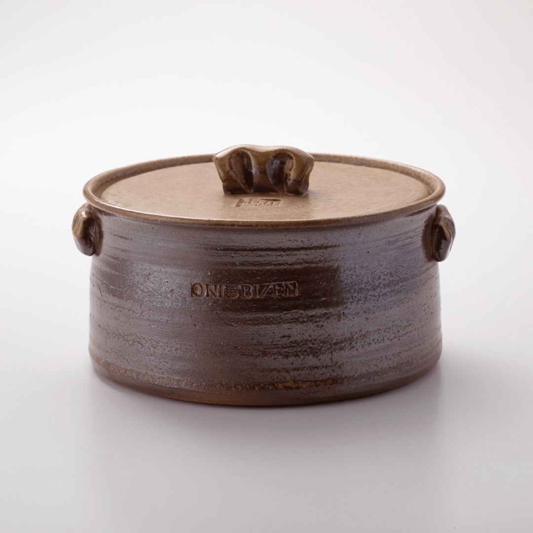 [Made to Order] ATOBUGAMA ONIBIZEN OHITSU Handcrafted Bizen Ware Rice Keeper - TFD (Tokyo Fresh Direct)