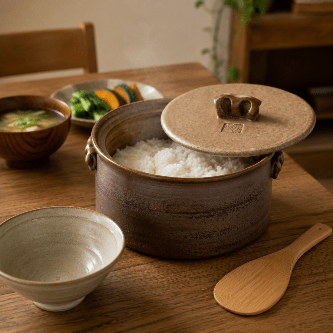 [Made to Order] ATOBUGAMA ONIBIZEN OHITSU Handcrafted Bizen Ware Rice Keeper - TFD (Tokyo Fresh Direct)