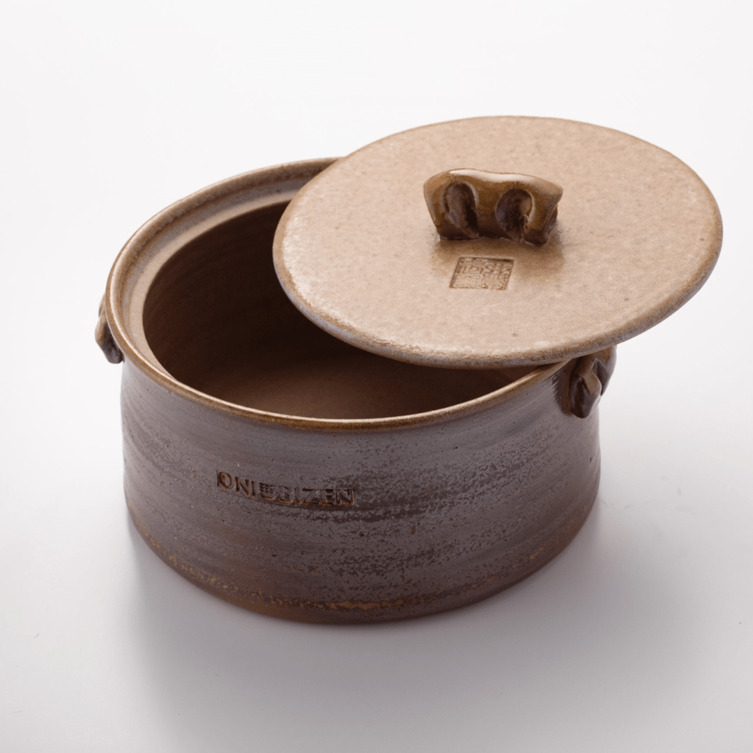 [Made to Order] ATOBUGAMA ONIBIZEN OHITSU Handcrafted Bizen Ware Rice Keeper - TFD (Tokyo Fresh Direct)