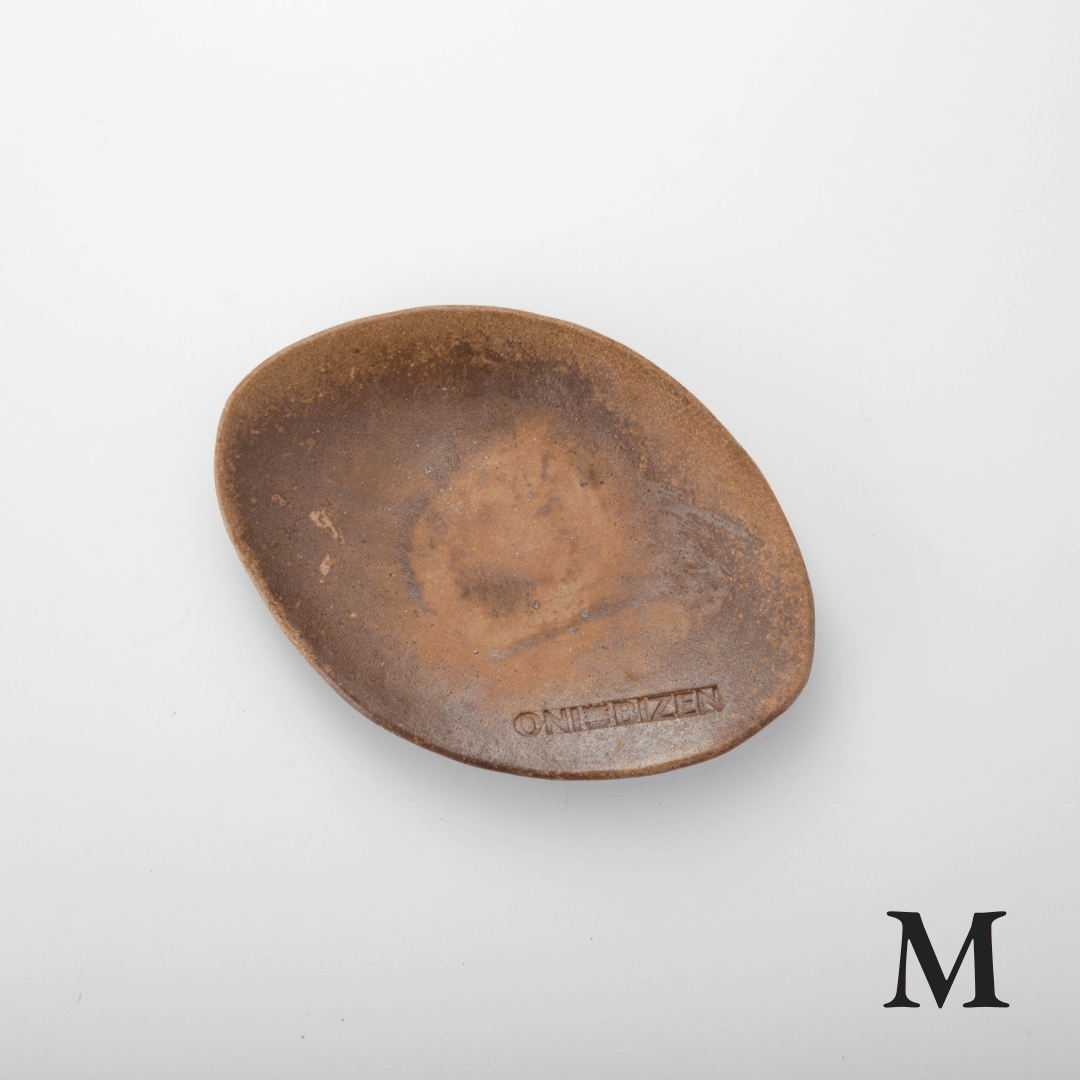 [Made to Order] ATOBUGAMA ONIBIZEN OVAL Hand-Shaped Bizen Ware Plate SS~L - TFD (Tokyo Fresh Direct)