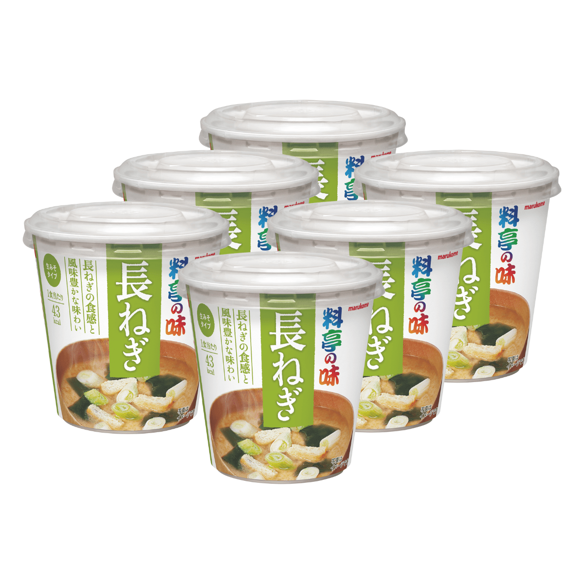 Marukome Instant Cup Miso Ryotei no Aji - Leek Bundle of 6 - Tokyo Fresh Direct