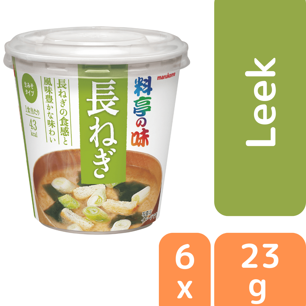 Marukome Instant Cup Miso Ryotei no Aji - Leek Bundle of 6 - Tokyo Fresh Direct