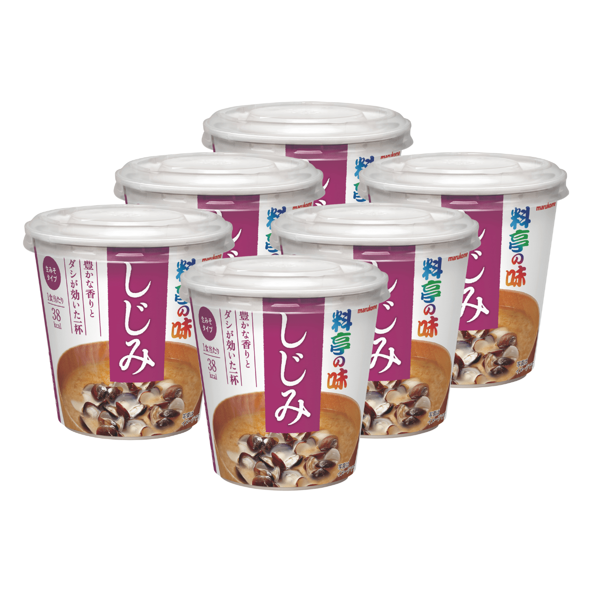 Marukome Instant Cup Miso Ryotei no Aji - Shijimi Clams Bundle of 6 - Tokyo Fresh Direct