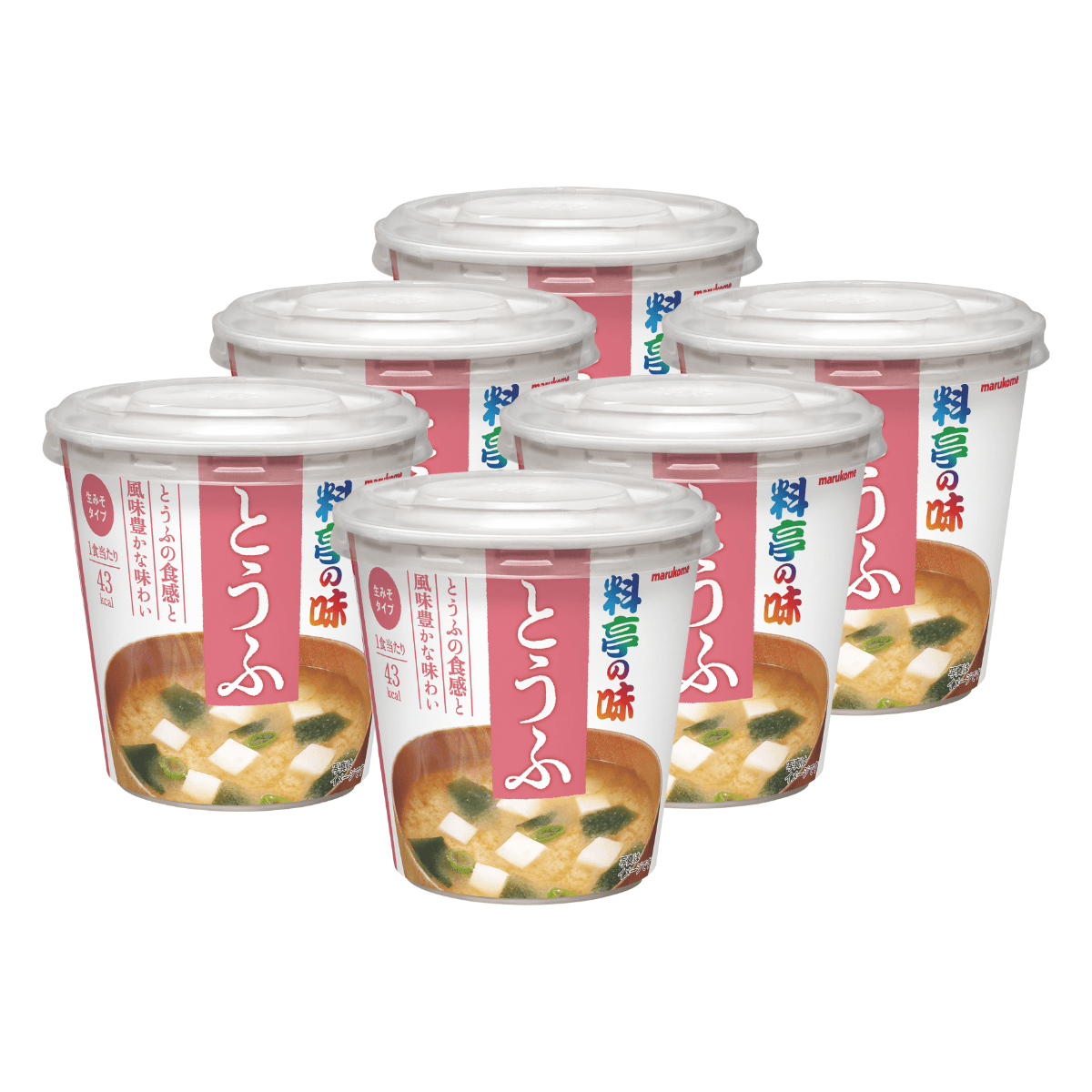 Marukome Instant Cup Miso Ryotei no Aji - Tofu Bundle of 6 - Tokyo Fresh Direct