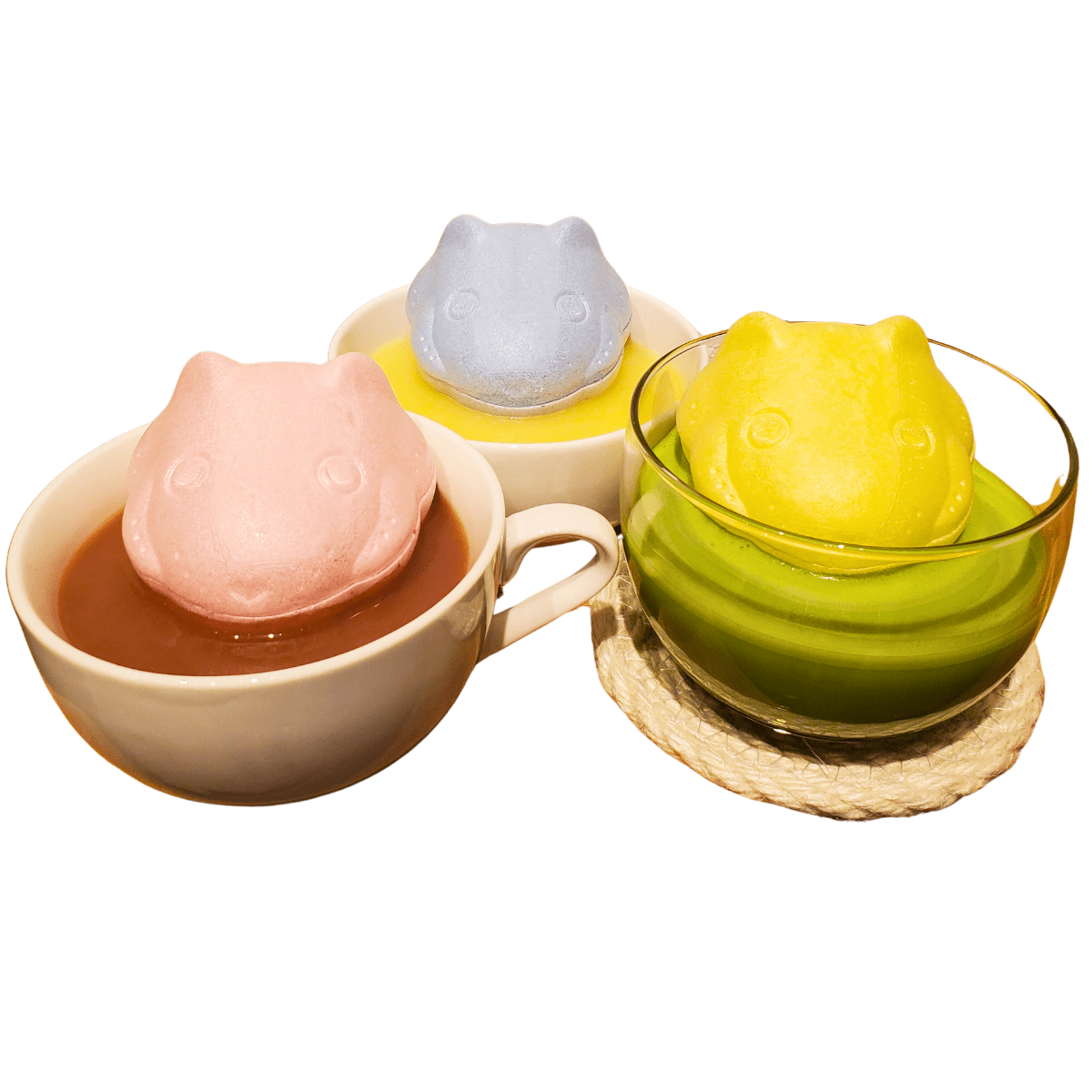 MENDAKO PUKARIN Matcha Latte & Cocoa & Corn Soup Set 6pcs Coralway - Tokyo Fresh Direct