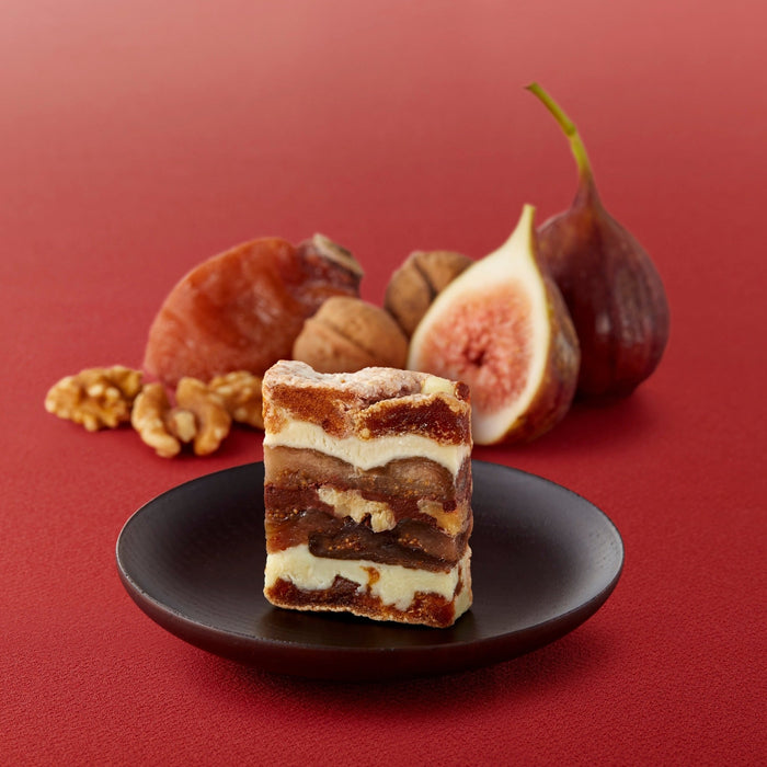Mille Feuille with Dried Persimmon & Walnut & Fig
