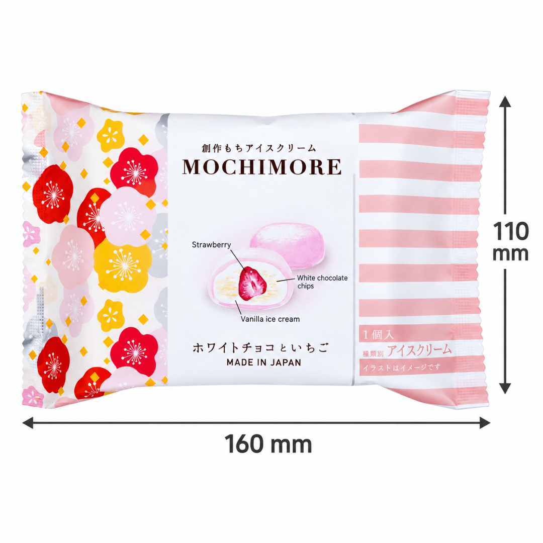 MOCHIMORE White Chocolate&Strawberry Mochi Ice Cream - TFD (Tokyo Fresh Direct)
