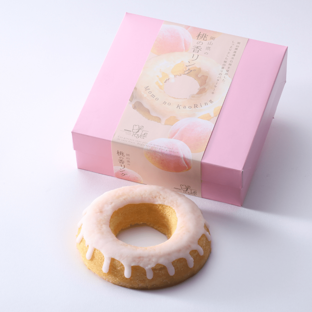 Momo no Kaori Ring Shimizu White Peach Butter Cake 330g - TFD (Tokyo Fresh Direct)