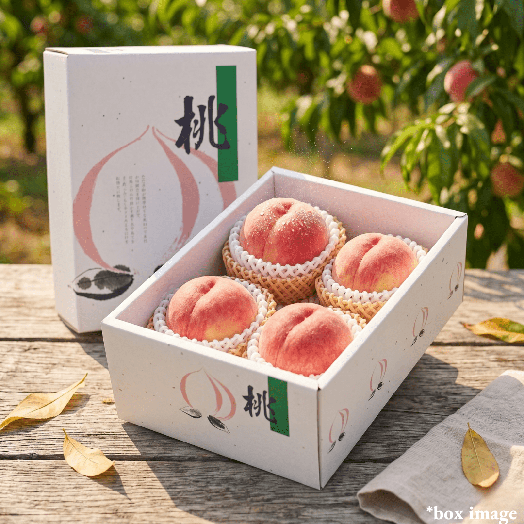 Nagasaki House Peach (Top Grade/Giftbox)", Approx.1kg(M - size 3 - 5pcs) | Delivery: 12th - 13th Jun - TFD (Tokyo Fresh Direct)