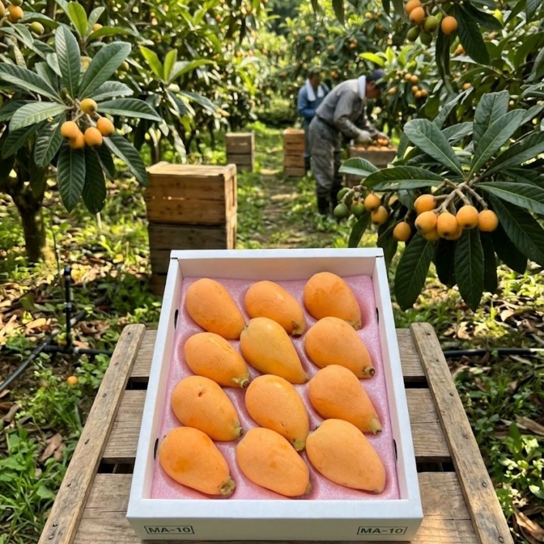 Nagasaki Premium Loquat 500g Gift Box – Limited Artisan Selection, Fresh Harvest | Seasonal Luxury Fruit | Limited only 10 boxes available | Delivery: 3th - 4th Apr - TFD (Tokyo Fresh Direct)