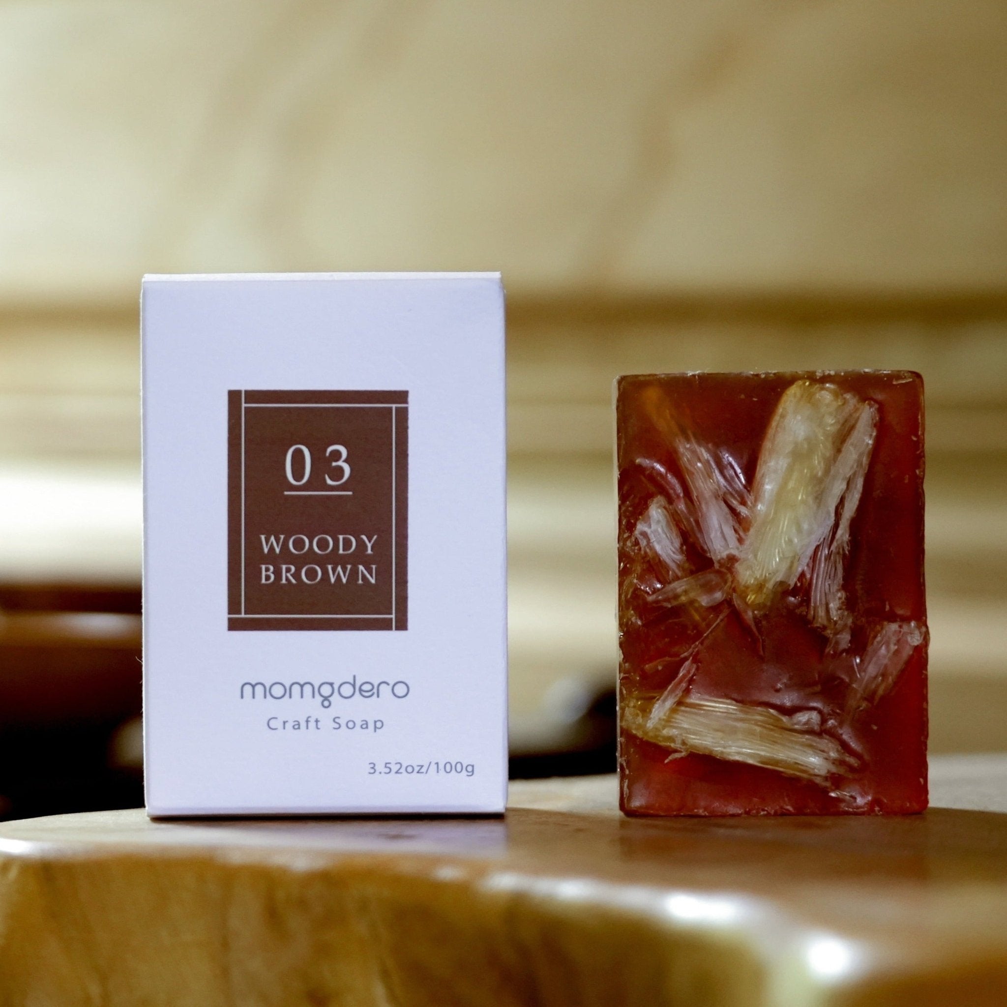 【Natural origin, for sensitive skin.】MOMGDERO Craft Soap Woody Brown HB - Tokyo Fresh Direct