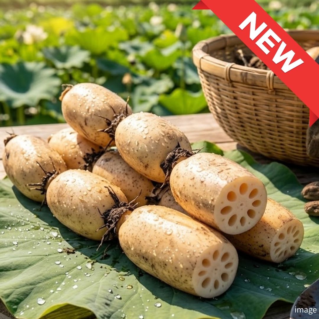 Premium Japanese Lotus Root (Renkon) – Fresh Harvest from Kumamoto | Crisp Texture | Naturally Sweet | Seasonal Produce, Approx 500g | Delivery: 15th - 116th May - TFD (Tokyo Fresh Direct)