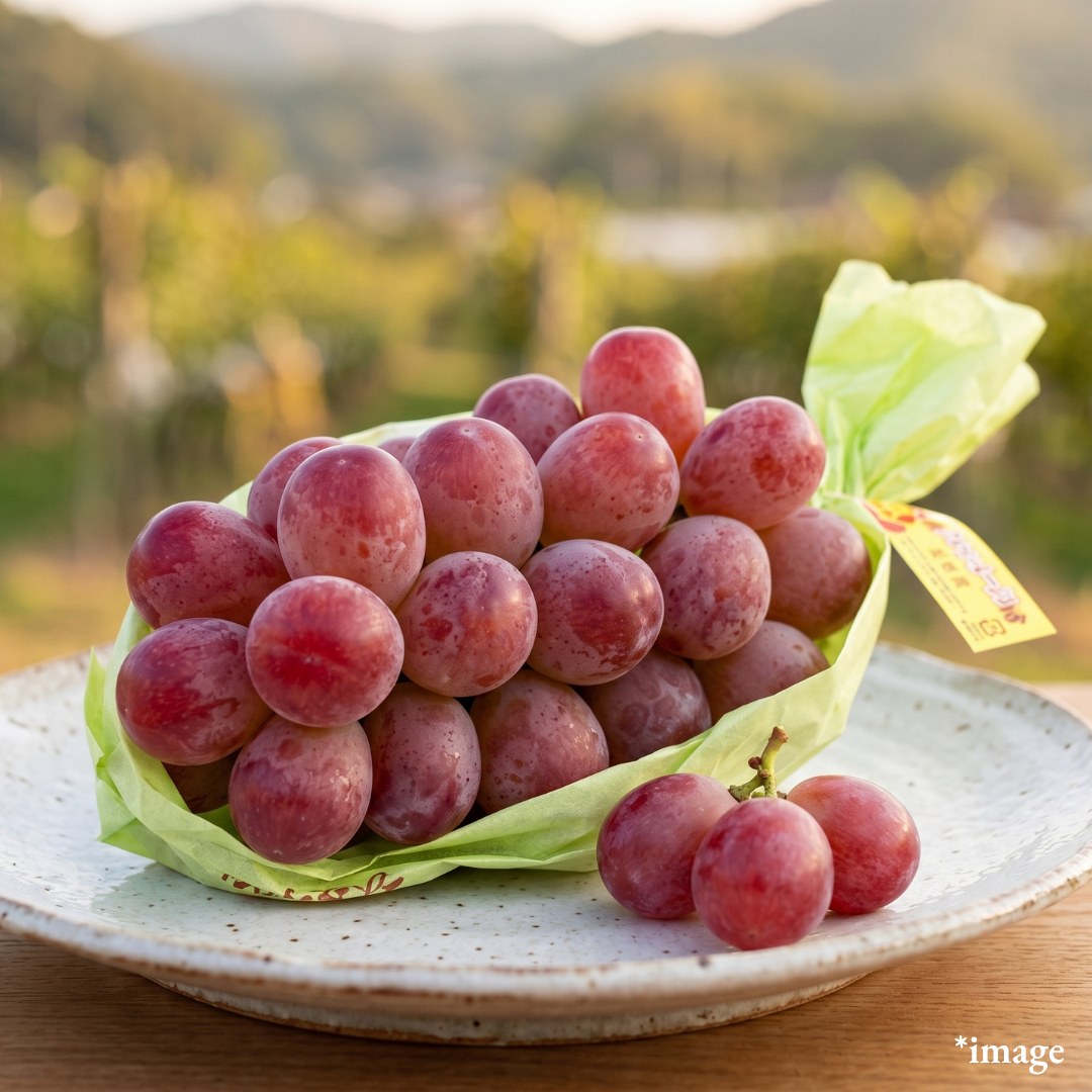 "Queen Rouge (3L-size/High Grade), Nagano-Exclusive Red Grape with Shine Muscat Heritage, Approx.500g, [Nagano Fair 2026] | Delivery: 18th-19th Sep - TFD (Tokyo Fresh Direct)