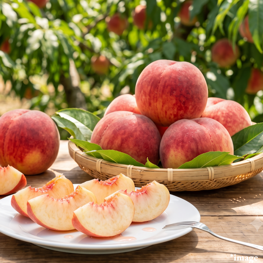 "Sachi Akane (2L-size/High Grade)", Slowly Ripened for Nearly Five Months, Creating a Sweet Peach with Firm Flesh and Concentrated Sweetness, Approx.600g+(2pcs) | Delivery: 7th~8th Aug - TFD (Tokyo Fresh Direct)
