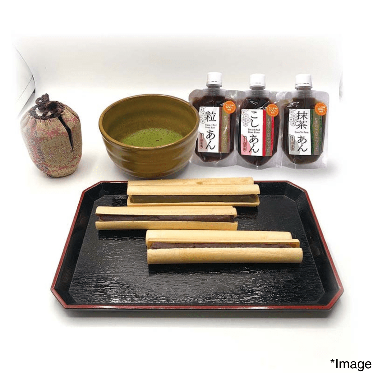 Stick Monaka Wafer Matcha Bean Paste - Tokyo Fresh Direct