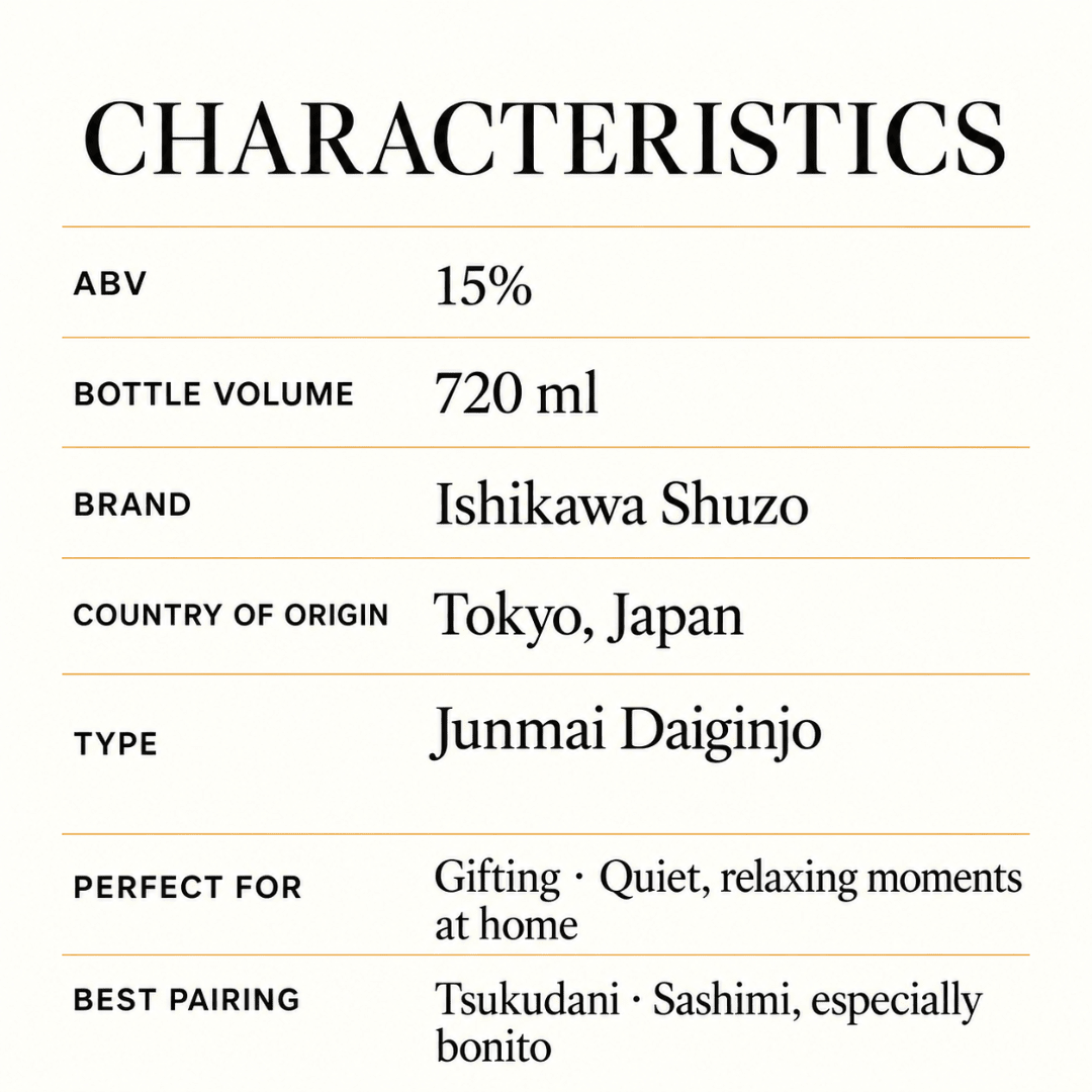 TAMAJIMAN Junmai Daiginjo "Tama no Yorokobi" 720ml 15% ABV - TFD (Tokyo Fresh Direct)