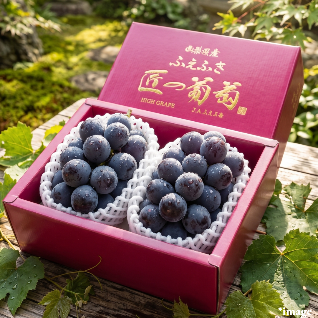 Yamanashi Takumi Series"Kyoho (High Grade/Giftbox)", The king of grapess, Approx.800g(2bunch) | Delivery: 26th-27th Jun - TFD (Tokyo Fresh Direct)