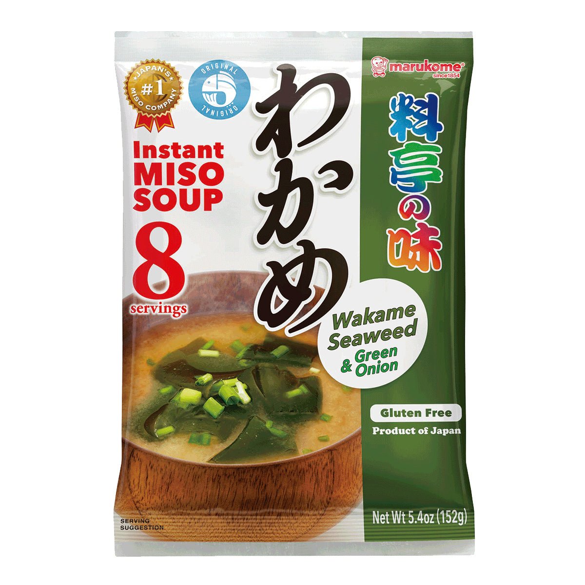 Marukome Ryotei No Aji Miso Soup Wakame 8 Servings - Tokyo Fresh Direct