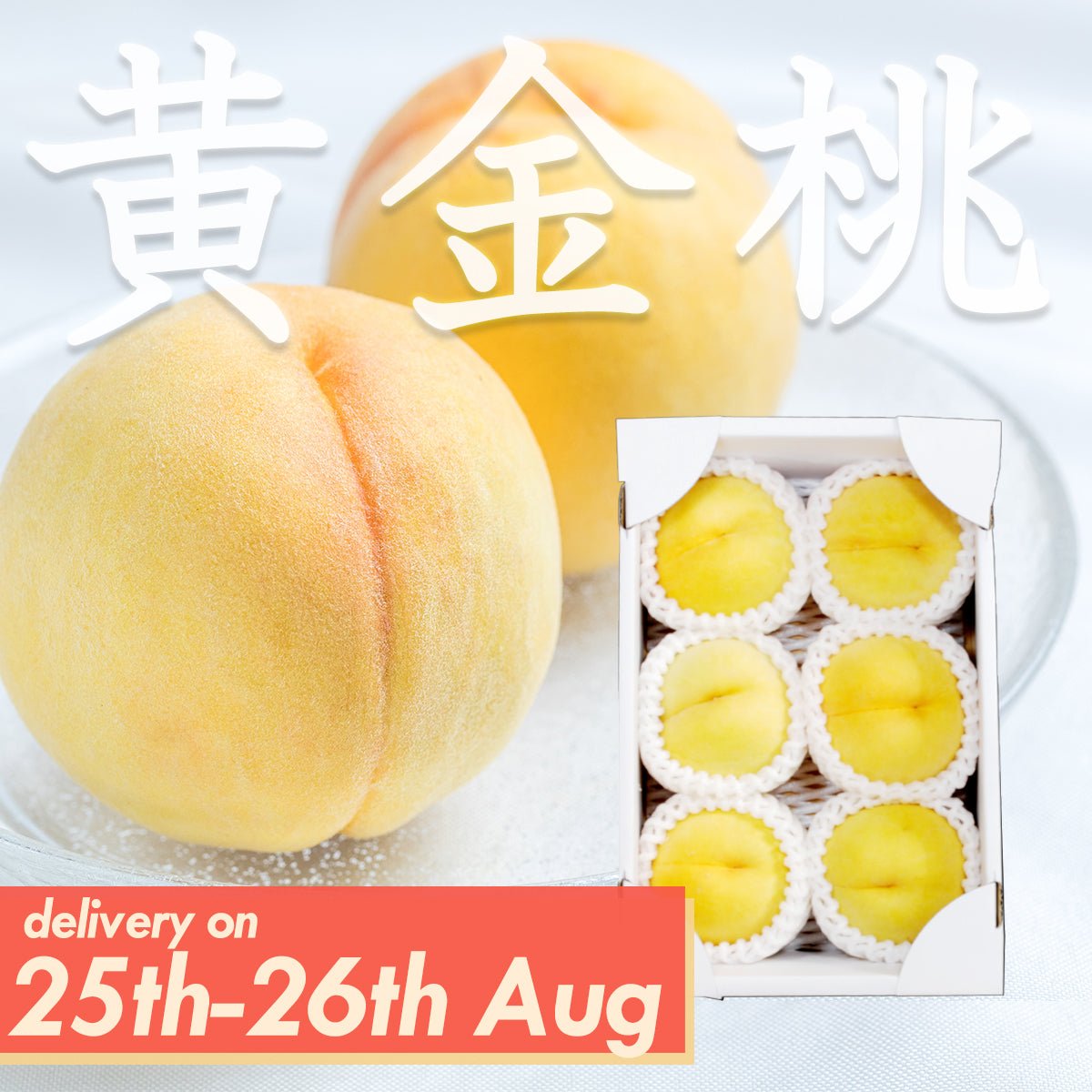 PRE-ORDER| Yamagata Golden Peach (黄金桃) 2kg Gift Box - Tokyo Fresh Direct